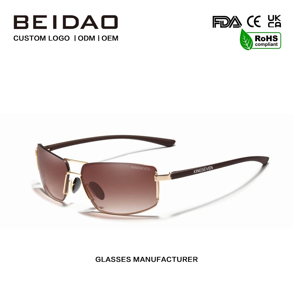 యునిసెక్స్ వింటేజ్ స్క్వేర్ అల్యూమినియం పోలరైజ్డ్ సన్ గ్లాసెస్